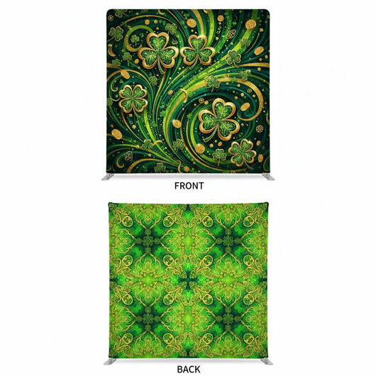 Emerald Heirloom double-sided pillowcover backdrop by True Backdrops, showcasing intricate patterns and rich colors.