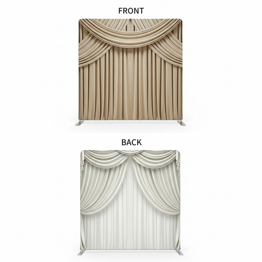True Backdrops Opulent Vision double-sided pillowcover backdrop featuring vibrant designs on both sides.