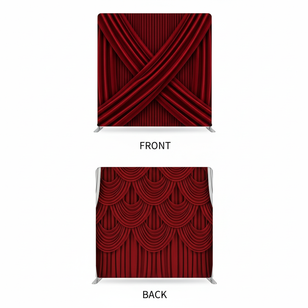 Scarlet Crimson Double-Sided Pillowcover Backdrop