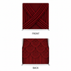 Double-sided Scarlet Crimson pillowcover backdrop from True Backdrops showing vibrant red fabric with stitched edges.