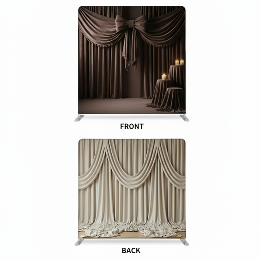 Velvet linen double-sided pillowcover backdrop by True Backdrops showing soft velvet fabric and double-sided design.