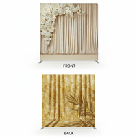 Champagne Sahara double-sided pillowcover backdrop by True Backdrops, showing elegant fabric with textured pattern on both sides.