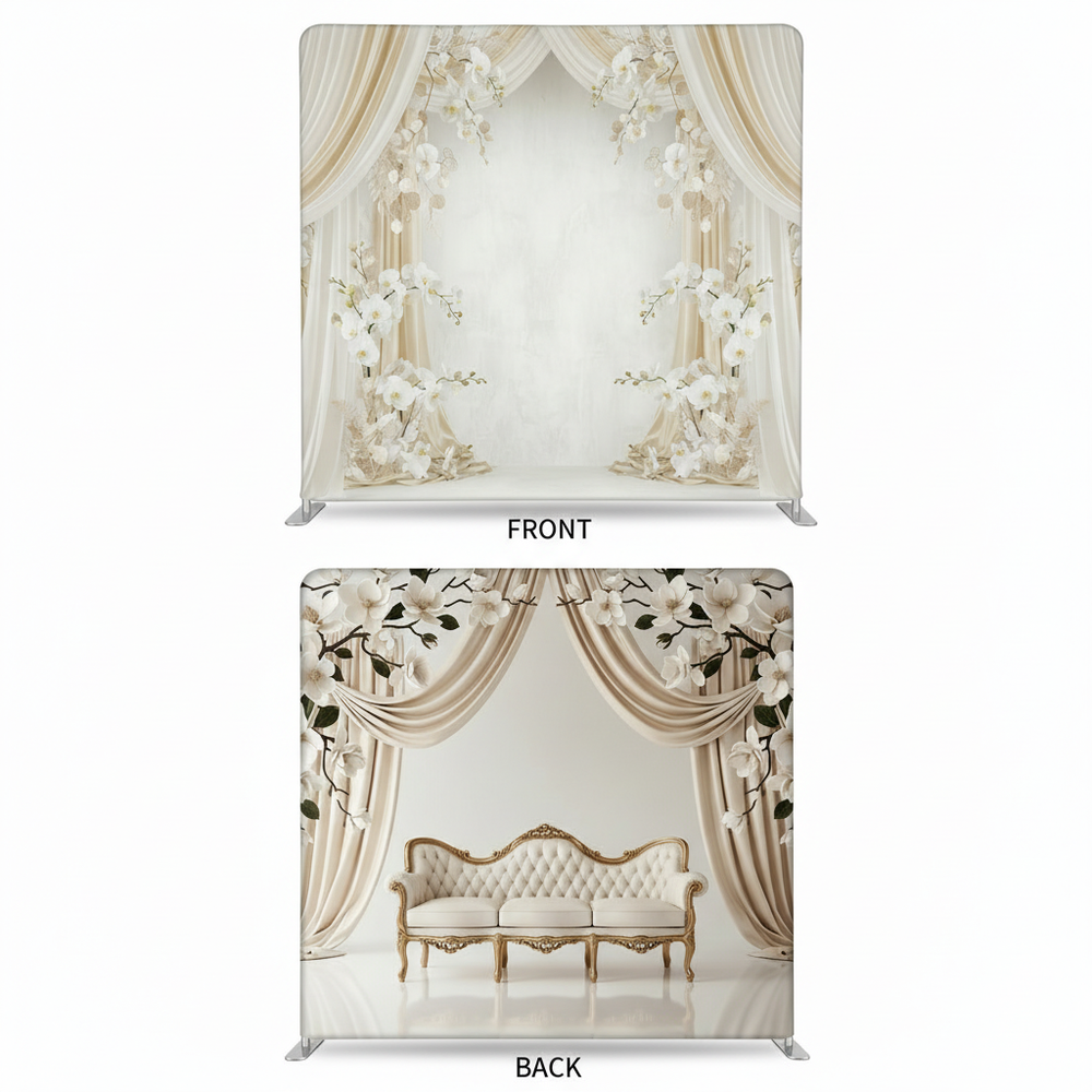 Ivory Magnolia Double-Sided Pillowcover Backdrop