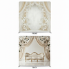 Ivory Magnolia double-sided backdrop pillowcover by True Backdrops, showing detailed floral pattern on both sides.