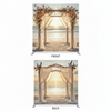 Ethereal Shoreline double-sided pillowcover backdrop by True Backdrops, featuring serene ocean and sky scenes on each side.