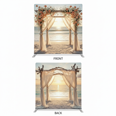 Ethereal Shoreline double-sided pillowcover backdrop by True Backdrops, featuring serene ocean and sky scenes on each side.