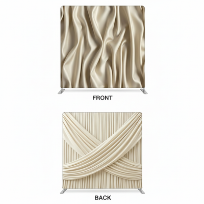 Champagne ivory double-sided pillowcover backdrop by True Backdrops, soft fabric with elegant double-sided design for photography and decor.