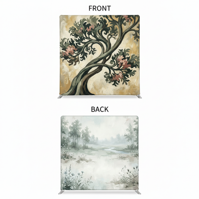 Double-sided Gilded Morning pillowcover backdrop from True Backdrops, featuring elegant gold accents and soft fabric.
