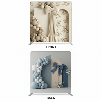 Velvet denim double-sided pillowcover backdrop by True Backdrops showing textured fabric on both sides.