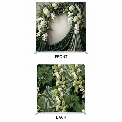 Emerald silk double-sided pillowcover backdrop by True Backdrops, featuring smooth, luxurious fabric on both sides.