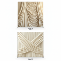 Ivory Serenade double-sided pillowcover backdrop by True Backdrops, featuring elegant fabric with a smooth, double-sided design.