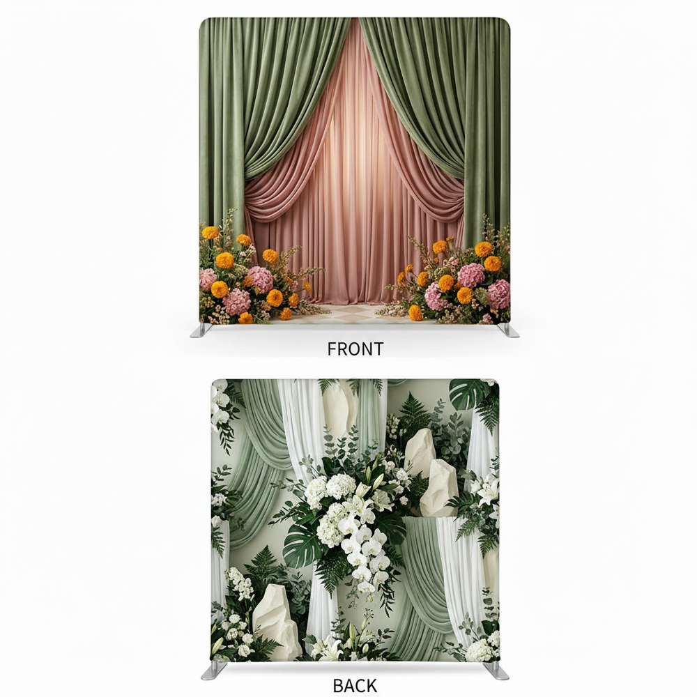 Sage Serene Double-Sided Pillowcover Backdrop