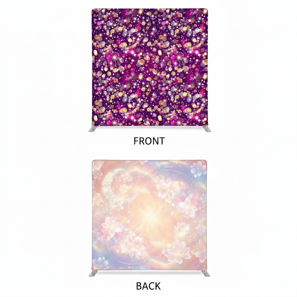 Cosmic Bloom Serene Double-Sided Pillowcover Backdrop