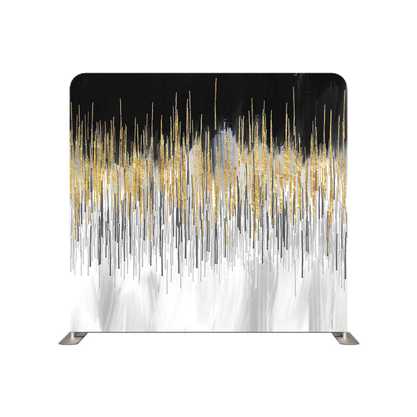 Black And Gold Oil Painting Pillow Cover Backdrop