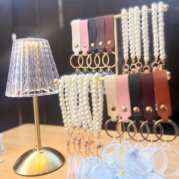 Pearl keychain sets in action