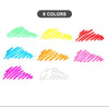 The 8 colors in the liquid chalk marker set