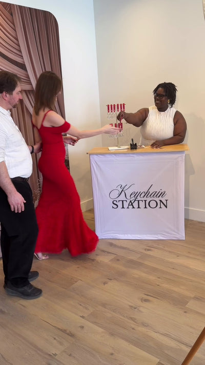 Keychain Station Fabric Pop Up Counter