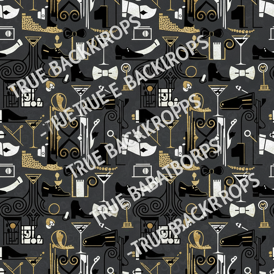 Gilded Manhattan Dusk digital backdrop by True Backdrops showing a sunset cityscape with golden tones and skyline silhouettes