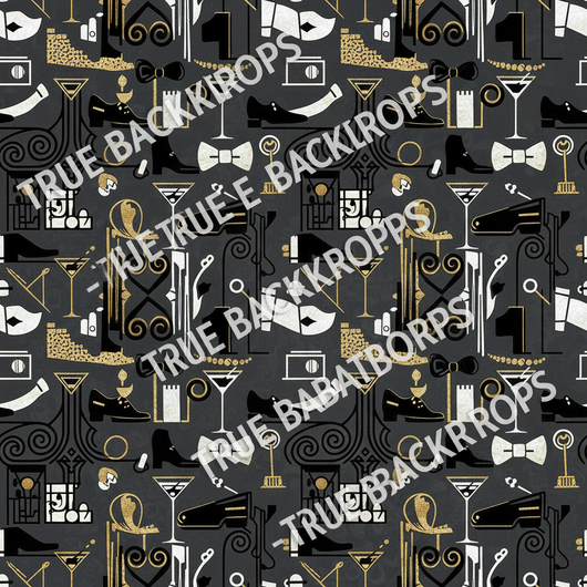 Gilded Manhattan Dusk digital backdrop by True Backdrops showing a sunset cityscape with golden tones and skyline silhouettes