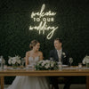 Light Your Way wedding neon sign with "Welcome To Our Wedding" LED sign, perfect for wedding decor and celebration ambiance.